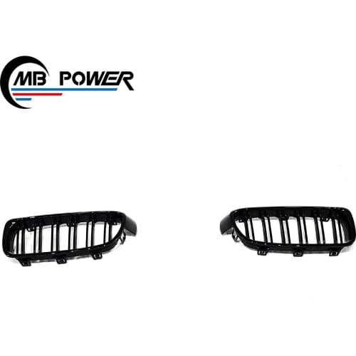 3series F30/F35 grille ABS material dual lines glossy black grilles Diamond style Single line style car grille