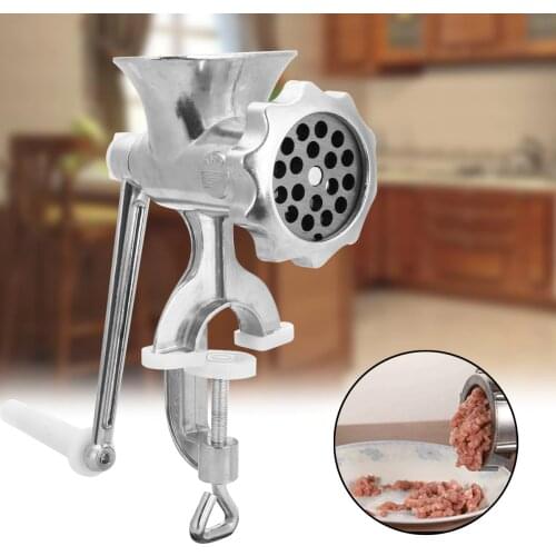 Manual Meat Grinders Steel Blade Aluminum Meat Grinder Manual Hand Crank Sausage Strong And Durable Mincer Kitchen Tools