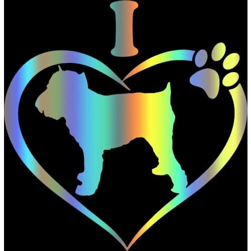 S51523 Various Sizes/Colors Car Stickers Vinyl Decal I Love My Brussels Griffon Dog Animal Motorcycle Decorative Accessories