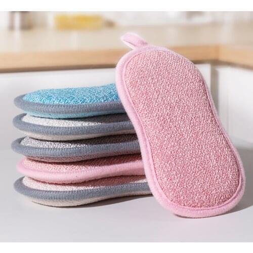 2021 new 10 pieces set household magic sponge kitchen cleaning brush microfiber scrub sponge for dishwashing kitchen accessories