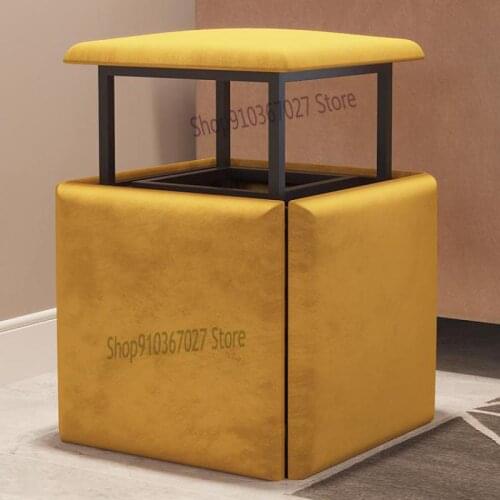 Nordic creative square stool coffee table low stool living room sofa stool net red magic cube multifunctional combination stool