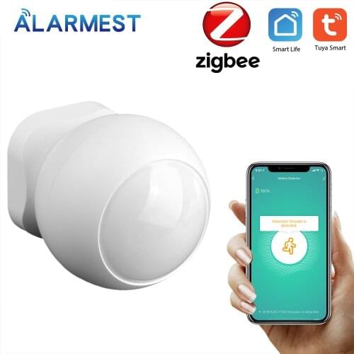 ALARMEST Tuya Smart life Zigbee PIR Sensor Motion Sensor Smart Life APP Wireless connect with Gateway Power by Tuya