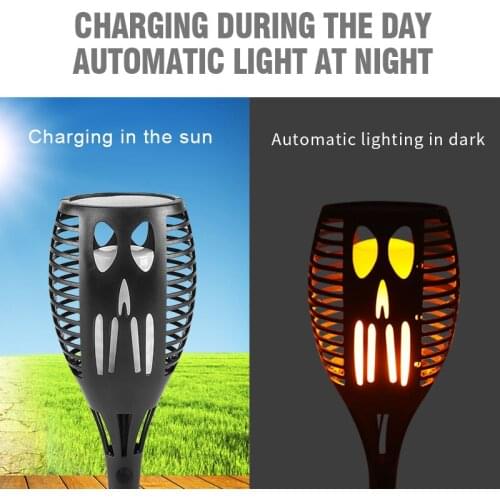 Outdoor Solar Lawn Lamp Flickering Landscape Light IP65 Waterproof Garden Decor Yard Path Street Lamp Led Lights Pathway Light