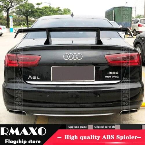 For Audi A6 Sedan Universal TF Spoiler 2006-2018 Audi A7 A8 Spoiler ABS plastic Material Car Rear Wing Color Rear Spoiler
