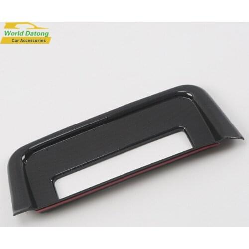 Interior Cigarette Lighter Panel Frame Cover Trims For Mitsubishi Outlander 2013-2018 Carbon fiber Drawing styling Accessories