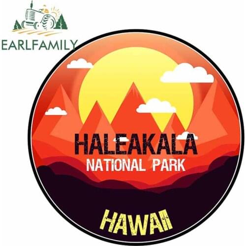 EARLFAMILY 13cm x 12.9cm for Haleakala Hawaii National Park Laptop Car Stickers Refrigerator Decal Bumper Waterproof Car Styling
