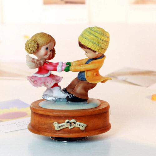 Rotating music box birthday wedding and Christmas for gift girlfriend and home decoration free shipping
