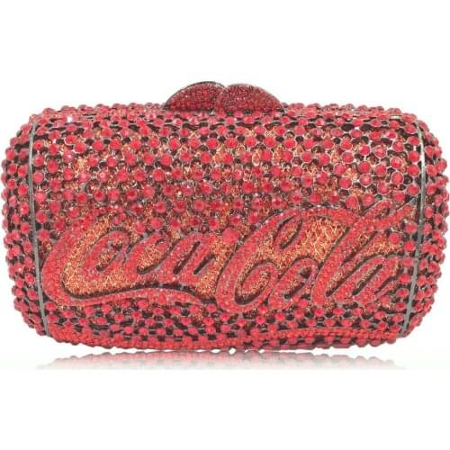 Elegant Hollow Out gold/blue/red Diamond Women Evening Clutch Minaudiere Bags Wedding Party Bridal Crystal Handbags and Purse