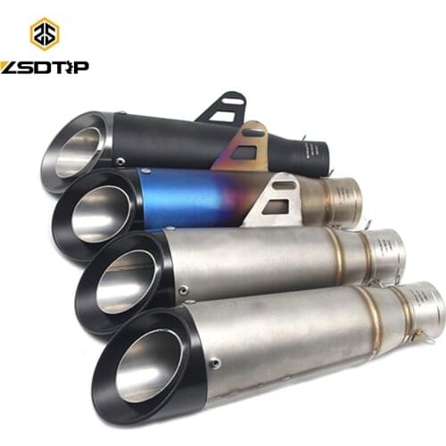 ZSDTRP Universal 51mm Motorcycle Modified Exhaust Muffler SC Scooter Exhaust for Yamaha R6 ZX6R Z750 Z900 SC029