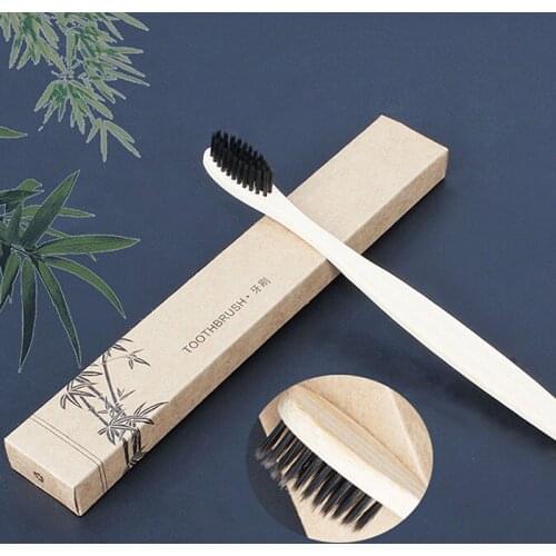 1pc Bamboo Toothbrush Environment Wooden Rainbow Bamboo Toothbrush Oral Care Soft Bristle Teeth Care