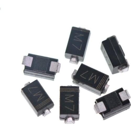 100PCS DIODE M7 1N4007 SMD 1A 1000V IN4007 Rectifier Diode
