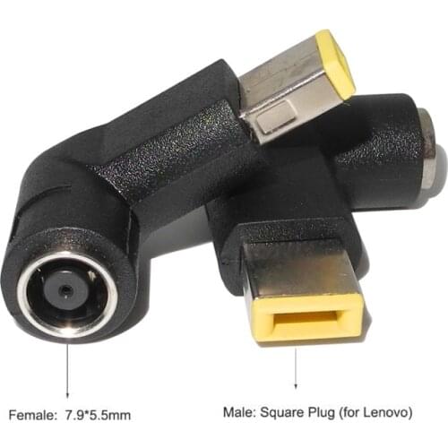 Laptop Dc Power Adapter Plug Converter 7.9x5.5mm Female to Square Jack Connector