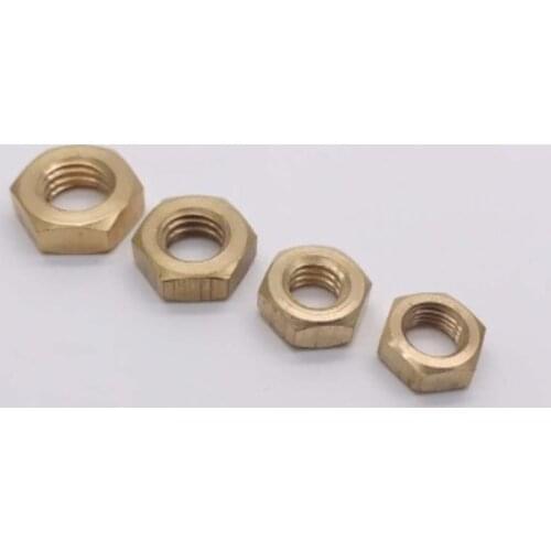 DIN439 M2 M2.5 M3 M4 M5 M6 M8 M10 M12 pure Brass Hex Thin Nut