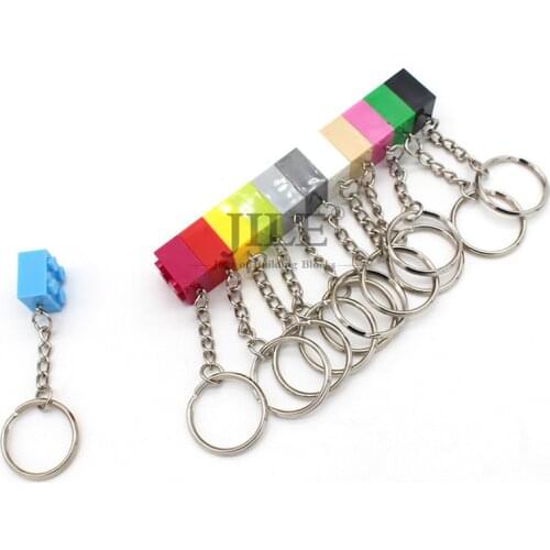 Free Shipping Moc Brick 2x2 Keychain Buckle Creativ Building Blocks Finished Product Gift Graph Customization Printed Pattern