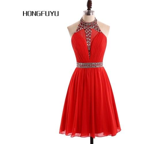 HONGFUYU Womens Cocktail Chiffon Dresses