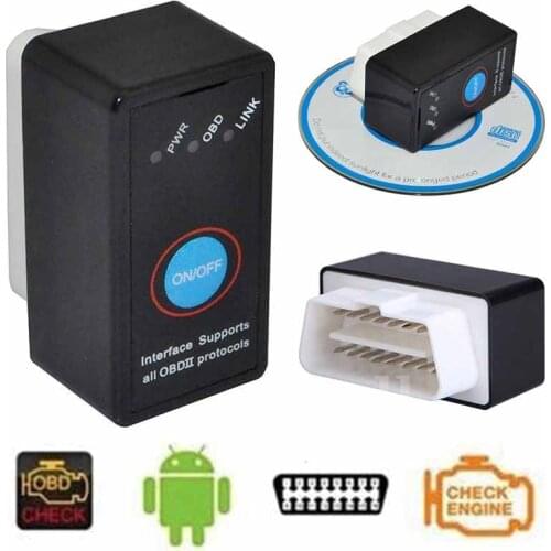 JX-LCLYL ELM327 V1.5 Bluetooth OBDII OBD2 Diagnostic Scanner Tool with Power Switch