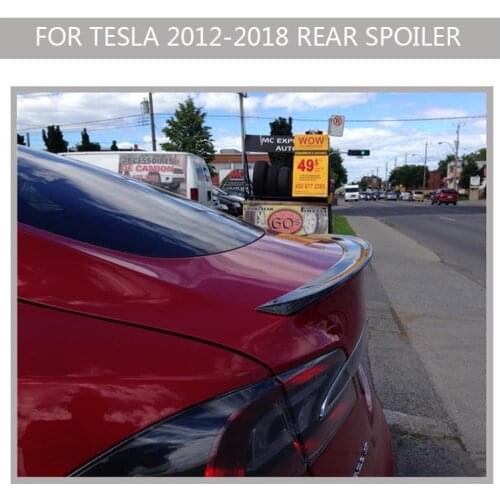 Carbon 2018 Spoiler for tesla s 2012 2013 2014 2015 2016 2017 2018 Boot Lip Wings Sticker