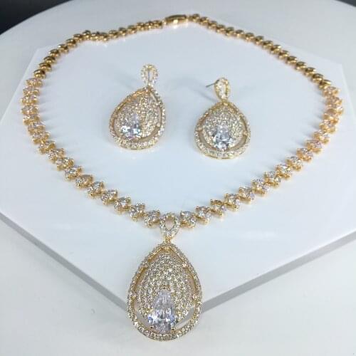 Hot sale New fashion red greeb crystal blue CZ zircon necklace earrings jewelry set wedding party dressing jewelry free shipping