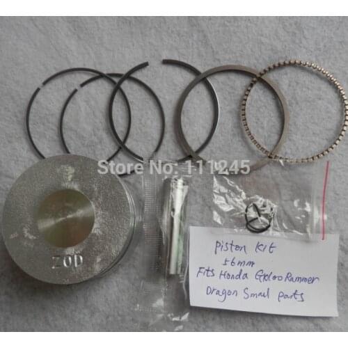 GX100 PISTON KIT 56MM FOR HONDA GX100U 4T MOTOR CYLINDER RINGS SET PIN CLIPS ASSEMBLY JUMPING JACK TAMPING RAMMER FREE SHIPPING