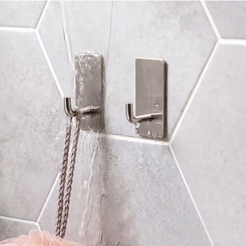 10/20/50/100pcs Metal Wall Hook Self Adhesive Sticky Kitchen Bathroom Key Bag Coat Hanger Storage Hanging Holder Rack Bathroom