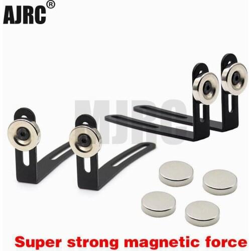 RC Car 4PCS Shell Body Mount Metal L-Bracket with Magnet for Traxxas Redcat Axial SCX10 II 90046/47 D90 1/10 RC Car Accessories