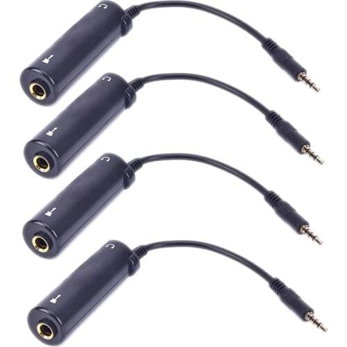 New 4Pcs Guitar Audio Interface Cable AMP Amplifier Effects Pedal Adapter Tuner System Convertor for iPhone iPad IPod