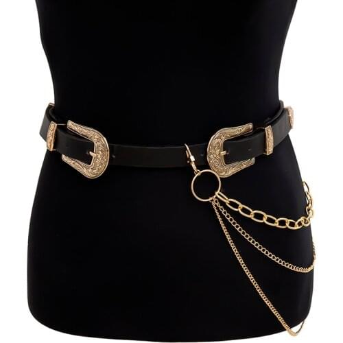 NEW Single/Three Layer Belt Key Chain Punk Hip-hop Trendy Waist Chain Men Woman Pants Long Metal Clothing Accessories Jewelry