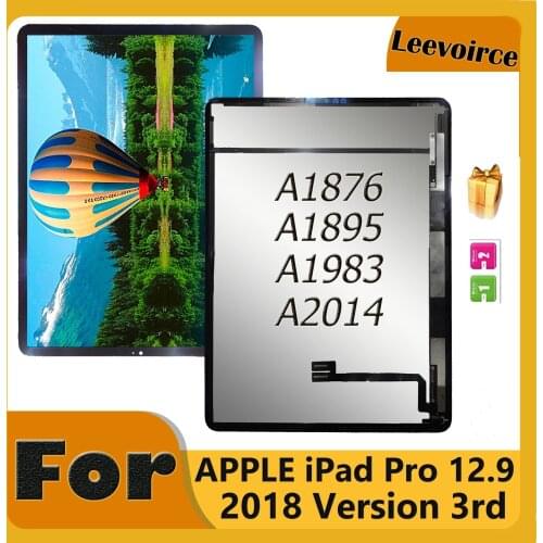 Original LCD 12.9" For iPad Pro 3 12.9 3rd Gen 2018 A1876 A2014 A1895 A1983 Display Touch Screen Digitizer Assembly Replacement
