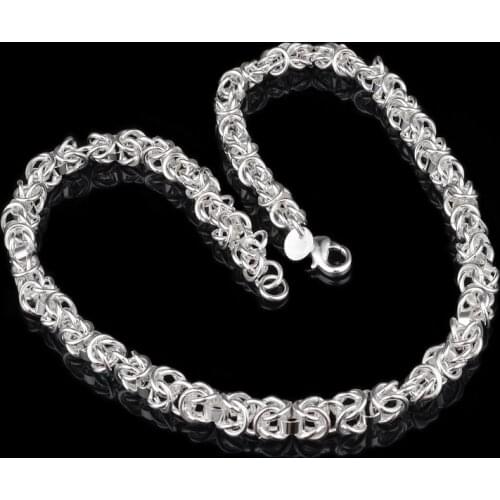 New 925 Sterling Silver 18 Inch Irregular Personality Chain Necklace for Woman Man Fashion Wedding Jewelry Gift