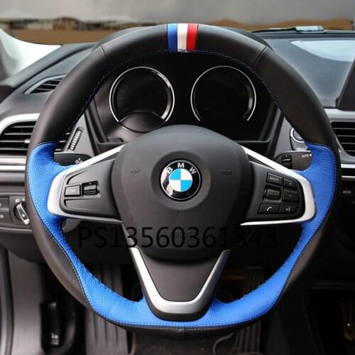 Suitable for BMW 5 Series 3 Series2 Series 6 Series 1 Series 7 Series X1X2X3X4X5X6X7 hand-stitched leather steering wheel cover