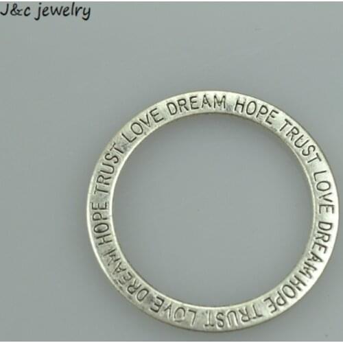 10 pcs 36*36 mm Zinc Alloy Charms Antique Silver Plated Circle Jewelry Findings Accessories Fit Jewelry DIY B114