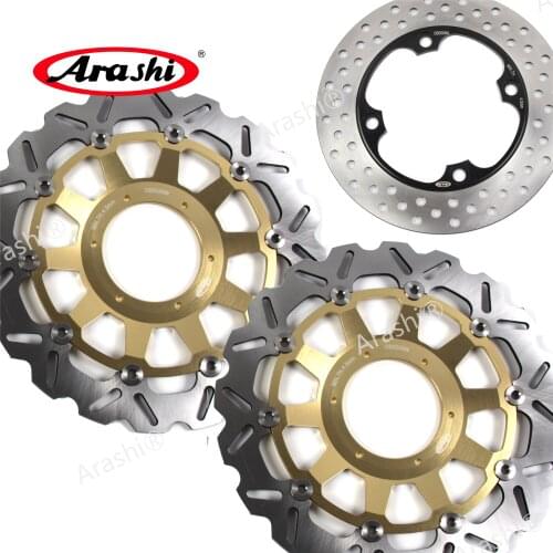 ARASHI CBR954 Brake Disc For HONDA CBR954RR 2002 2003 CBR 954 RR Front Rear Brake Rotors GOLD BLACK