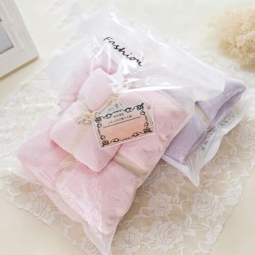 Coral Fleece Towel Bath Towel Micron Spinning Soft Water Absorbent Quick Dry Chic Hotel Household Bathroom Gift Bath Towel Set