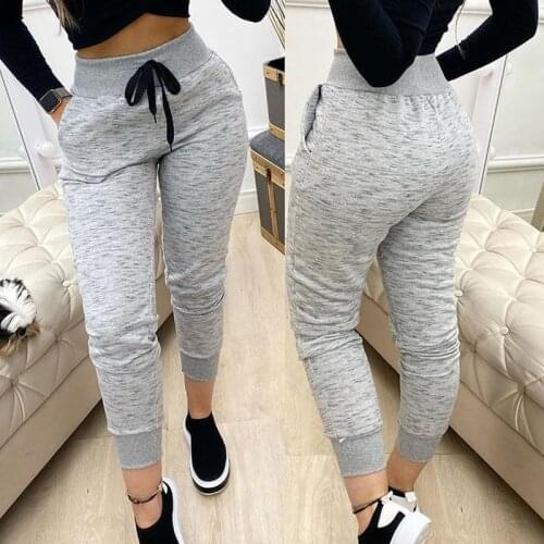 Plus Size 5XL Stacked Sweatpants Joggers Women High Waist Pencil Pants Fitness Pantalon Solid 2021 Autumn Active Wear Streetwear