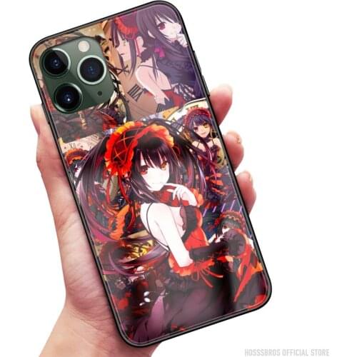 Kurumi Tokisaki Date A Live Anime Silicone Glass for iPhone SE 6 6s 7 8 Plus X XR XS 11 12 Mini Pro Max Phone Case Cover Shell