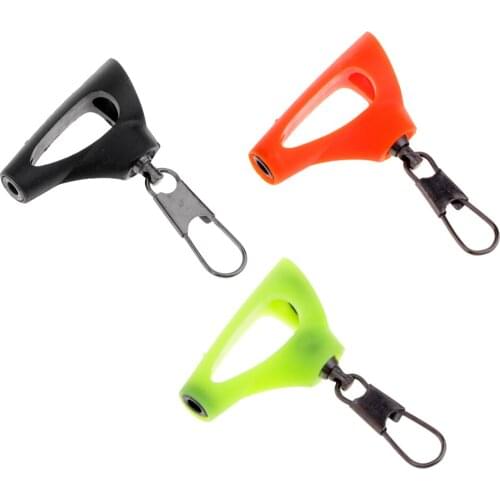 3pcs Stainless Steel & ABS Plastic Fishing Sinker Slide Connector with Snap Fish Finder Tackle Yellow / Orange / Black