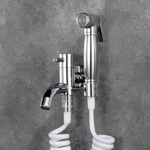 All brass Toilet Hand held Bidet faucet set ,Diaper Sprayer,Shower Shattaf Bidet Spray with holder 1.5m hose brass valve