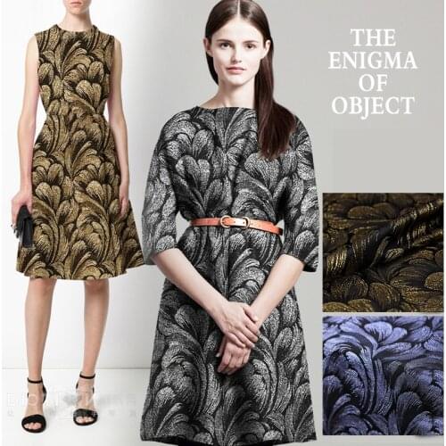 160cm width Imported European and American high-end two colors jacquard Brocade Fabric,3D yarn dyed fabric for women coat,dress