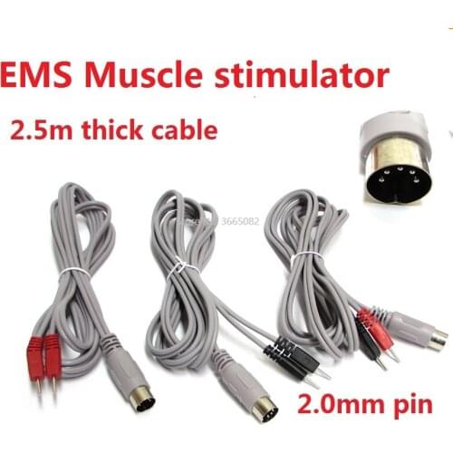 5pcs 5pin EMS Muscle Stimulator Cable Electrode Stimulation Weight Loss Device Tens Body Slimming Machine Pad Wire