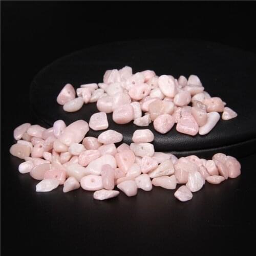 Healing Stone Chips Beads Natural Pink Opal Irregular Gem Stone Gravel For Jewelry Making DIY Bracelet Necklace Earing 15"Strand
