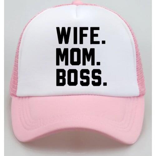 WIFE MOM BOSS Letters Print Women cap Cotton Casual Funny Baseball cap Hipster Summer cool hip hop streetwear snapback hats