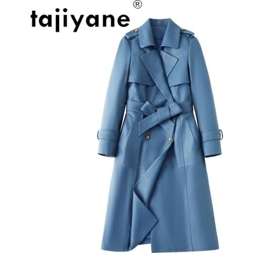 Women Autumn Korean Clothes Womens Real Leather Jackets Woman Sheepskin Jacket Long High Quality Femme Veste TN1894