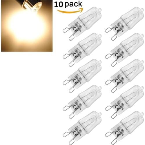 10 G9 Environmentally Friendly Halogen Bulbs G9 220-230V 40W Capsule LED Bulbs, Embedded Lamp Beads, Crystal Lamps Halogen Bulbs