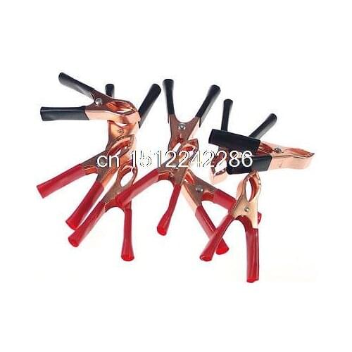 10pcs 30A Electric Terminal Clips Clamp Insulating Plastic Coated 75mm