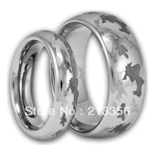 2PCS FREE SHIPPING!USA WHOLESALES CHEAP PRICE BRAZIL RUSSIA CANADA UK HOT SALES SILVER DOME CAMO BRIDAL TUNGSTEN WEDDING RING