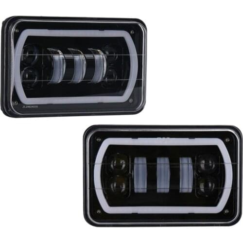 4x6 LED Headlight Sealed Beam Headlights with Amber Turn Signals for Freightliner Peterbilt Kenworth Trucks
