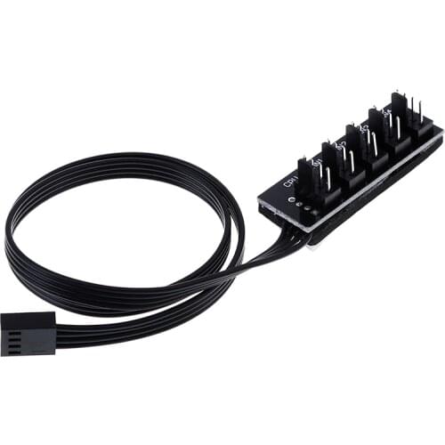 40cm 1 to 5 4-pins TX4 PWM CPU Cooler/ Case/ Chasis Cooling Fan Power Cable Hub Splitter Adapter