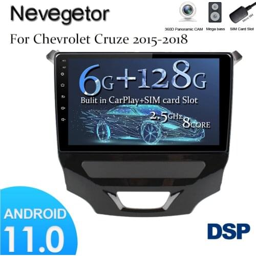 4G LTE navigation android 11.0 system stereo For Chevrolet cruze 2014 2015 2016 2017 years car gps multimedia player radio