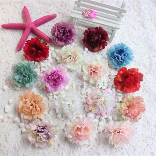 5CM Head,50PCS Artificial Silk Carnation Heads,Real Touch Small Roses For Garland,Wrist Corsage,Flower Making Supplies,Wedding