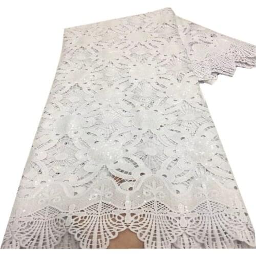 African Milk Silk Lace Fabric 2021 High Quality Lace Guipure Lace Sequins French Mesh Lace Fabric For Wedding Party Dress x19-71